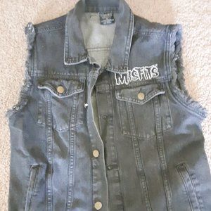 men's misfits fiend club jean jacket size medium size 36